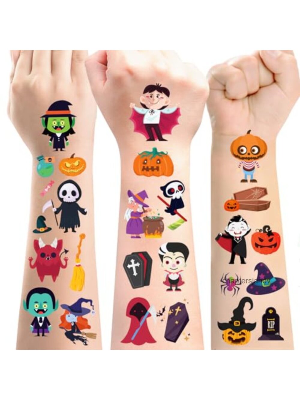 Halloween Temporary Tattoos 260+ Unique Designs 20 Sheets Kids Party Favors